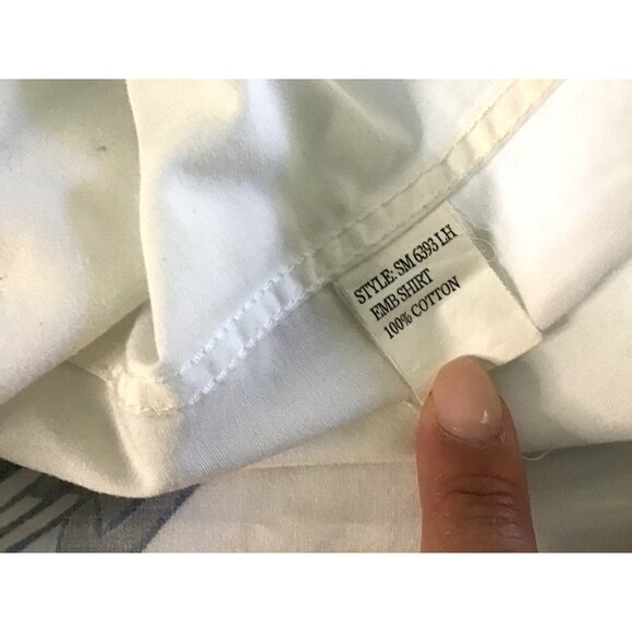 Mens Toku White Long Sleeve Button-Up Shirt With Red & Black Graphic Design Size - Picture 8 of 8